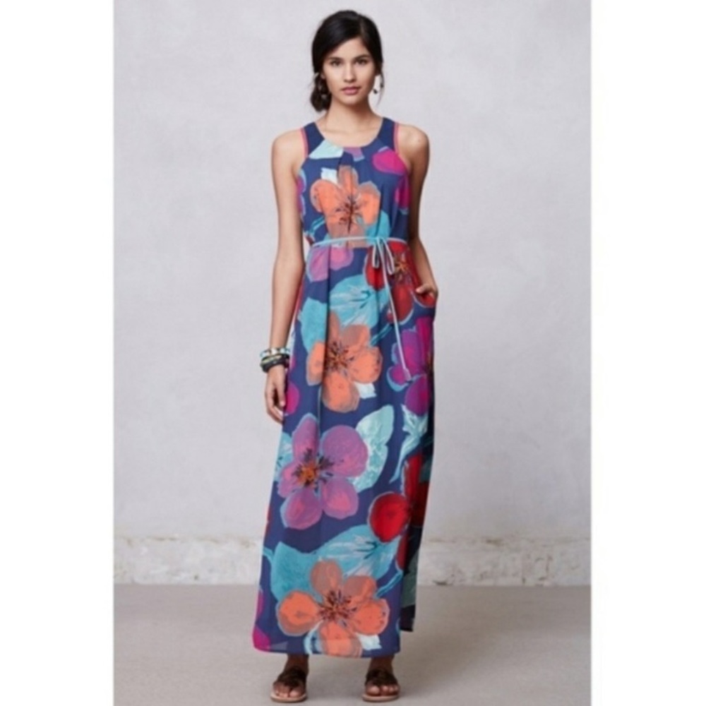 Maeve Anthropologie Pakpao Maxi dress w/ pockets